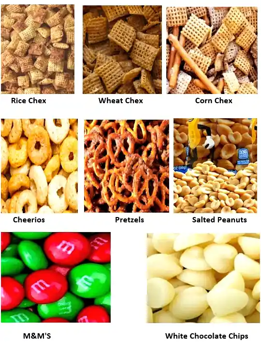 Ingredients of Christmas Crack Chex Mix Recipe