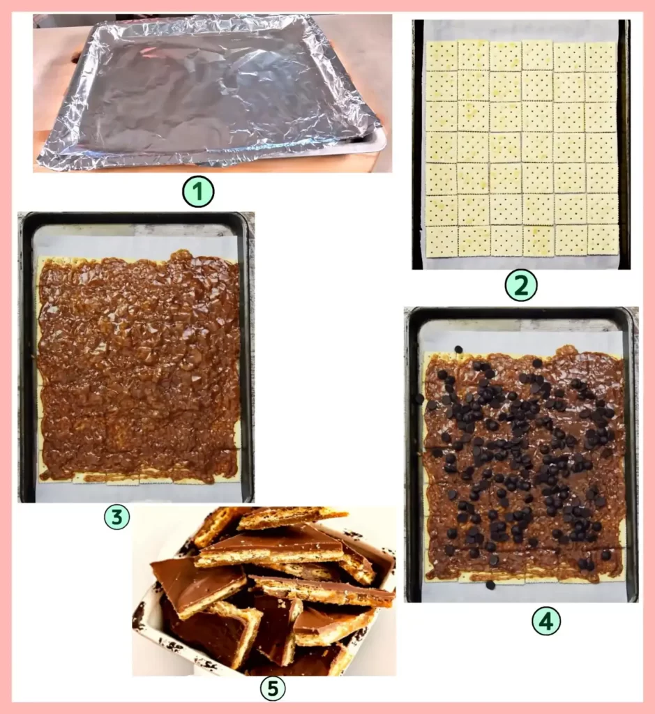cooking process of Christmas Crack Recipe With Saltines