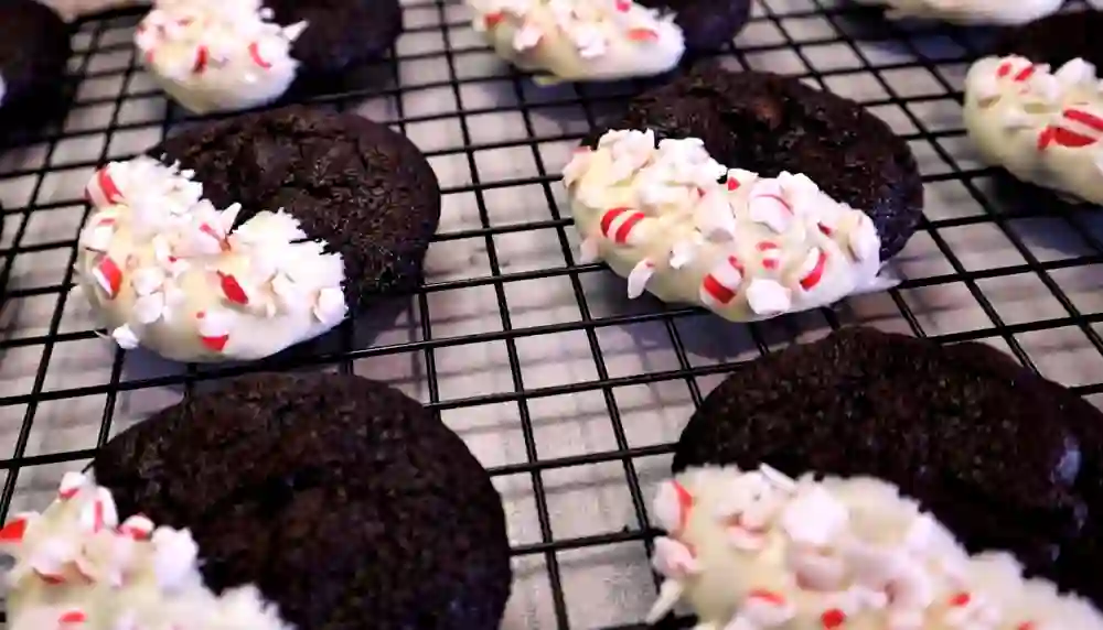 Peppermint Candy Double-Chocolate Cookies